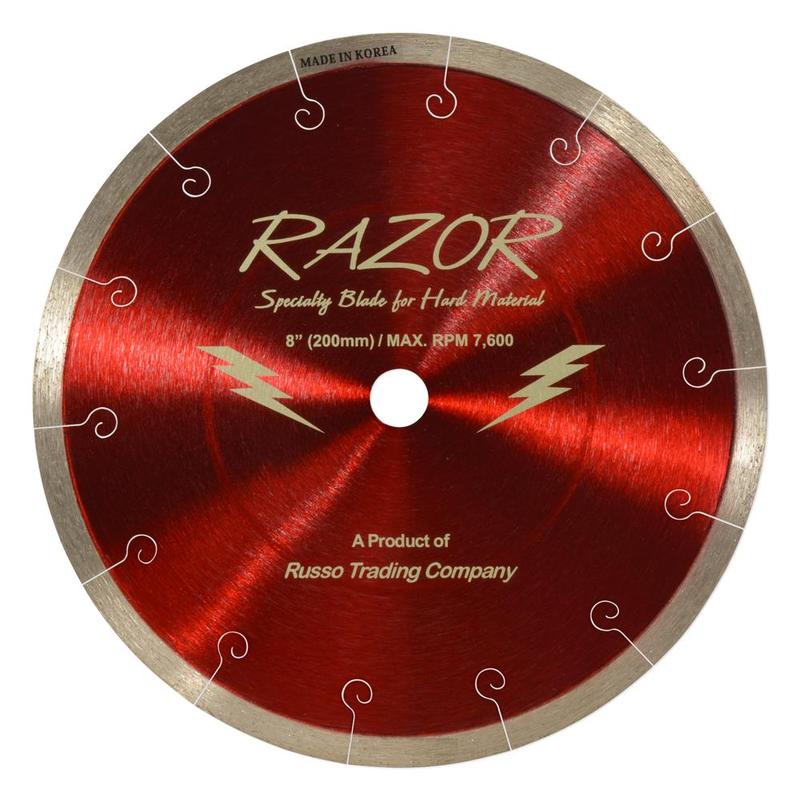 RTC Razor Wet Diamond Saw Tile Blade, 8"